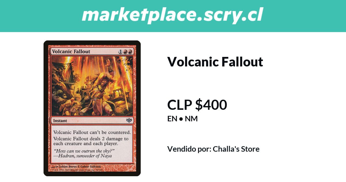 Volcano Fallout Volcanic Fallout | Disponible en Marketplace Scry