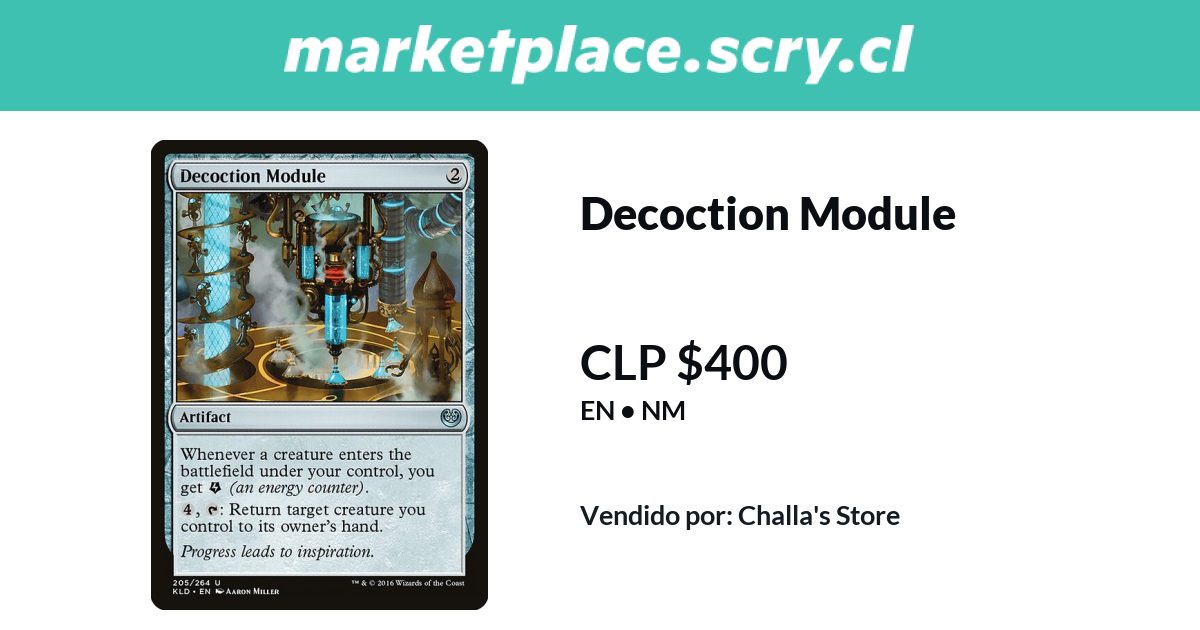 Decoction Module | Disponible en Marketplace Scry