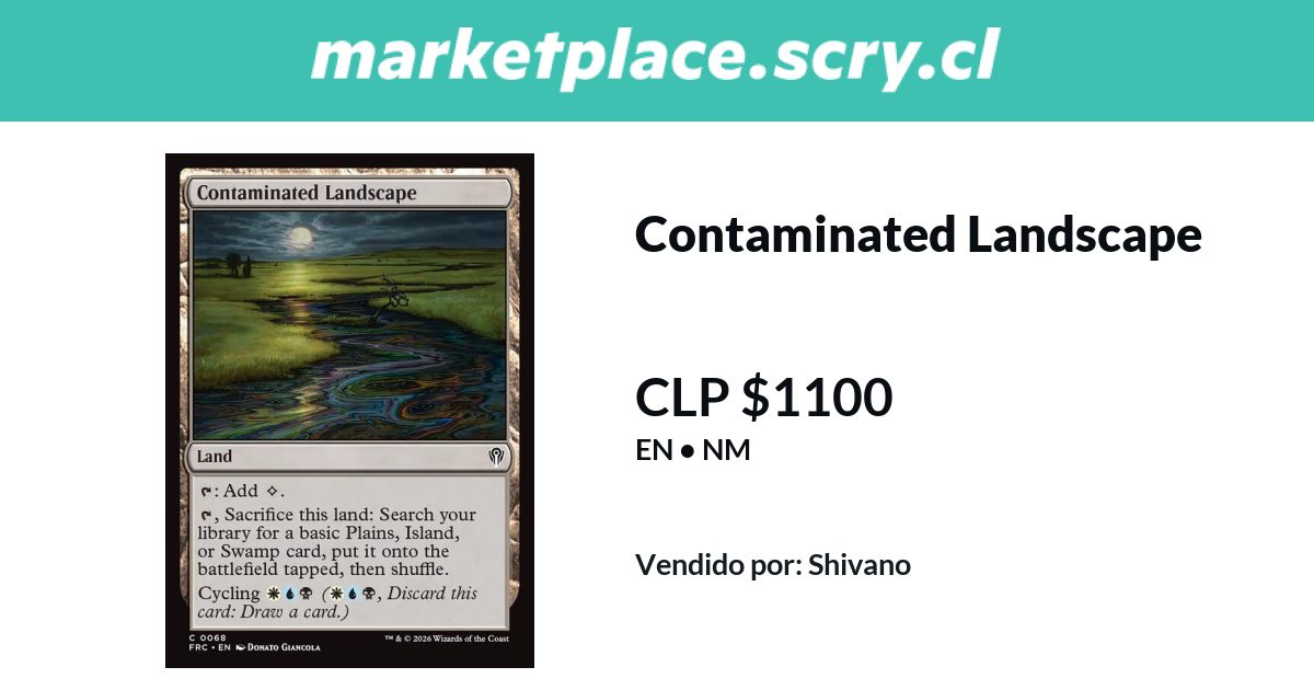 Contaminated Landscape | 1.100 CLP en Marketplace Scry
