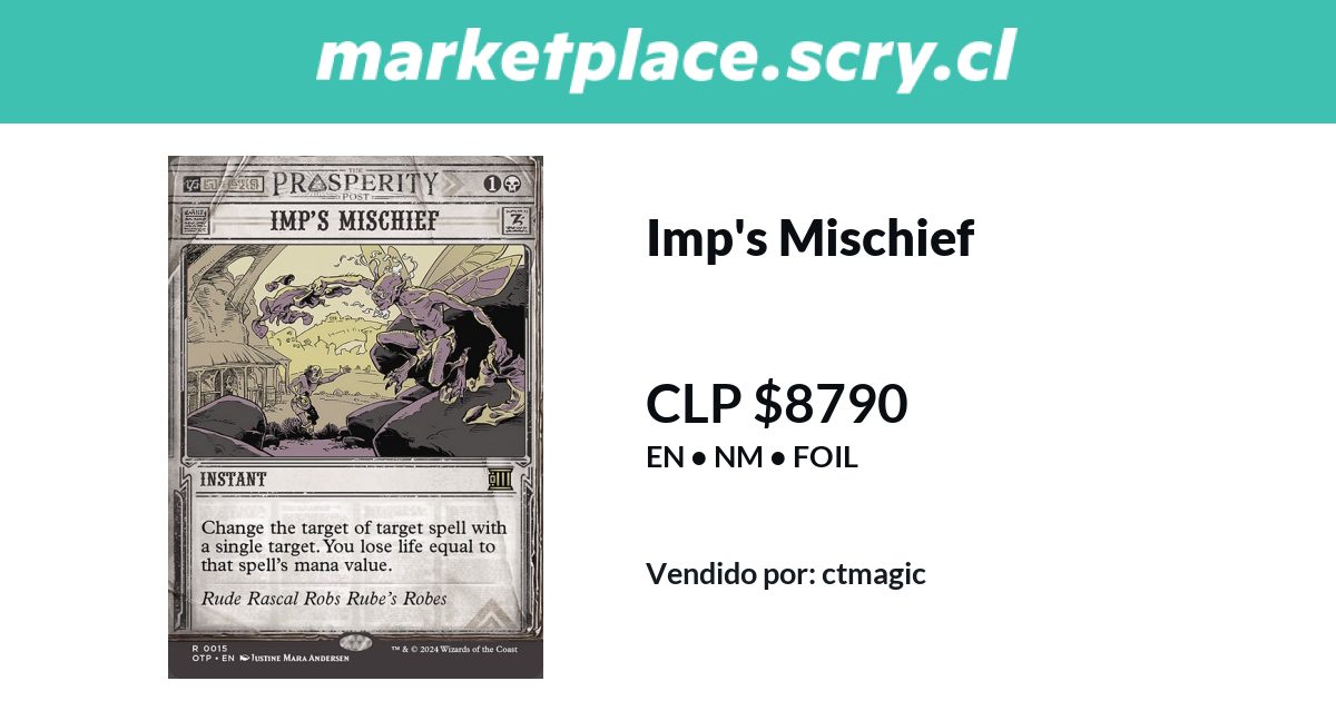 Imp's Mischief | 8.790 CLP en Marketplace Scry