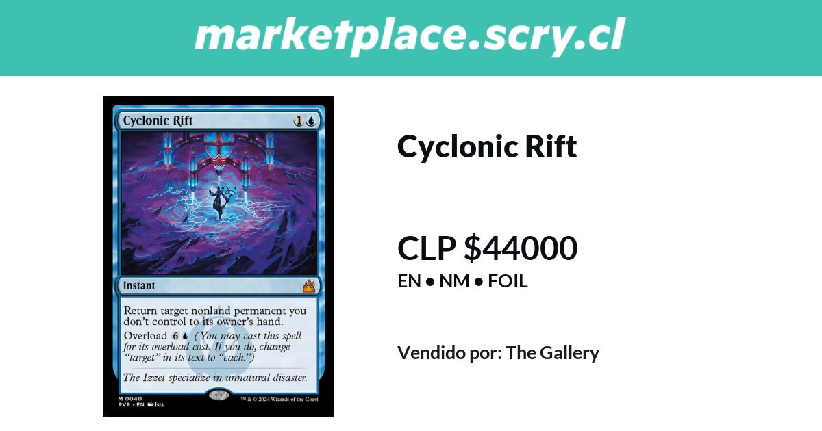 Cyclonic Rift | 46.800 CLP en Marketplace Scry