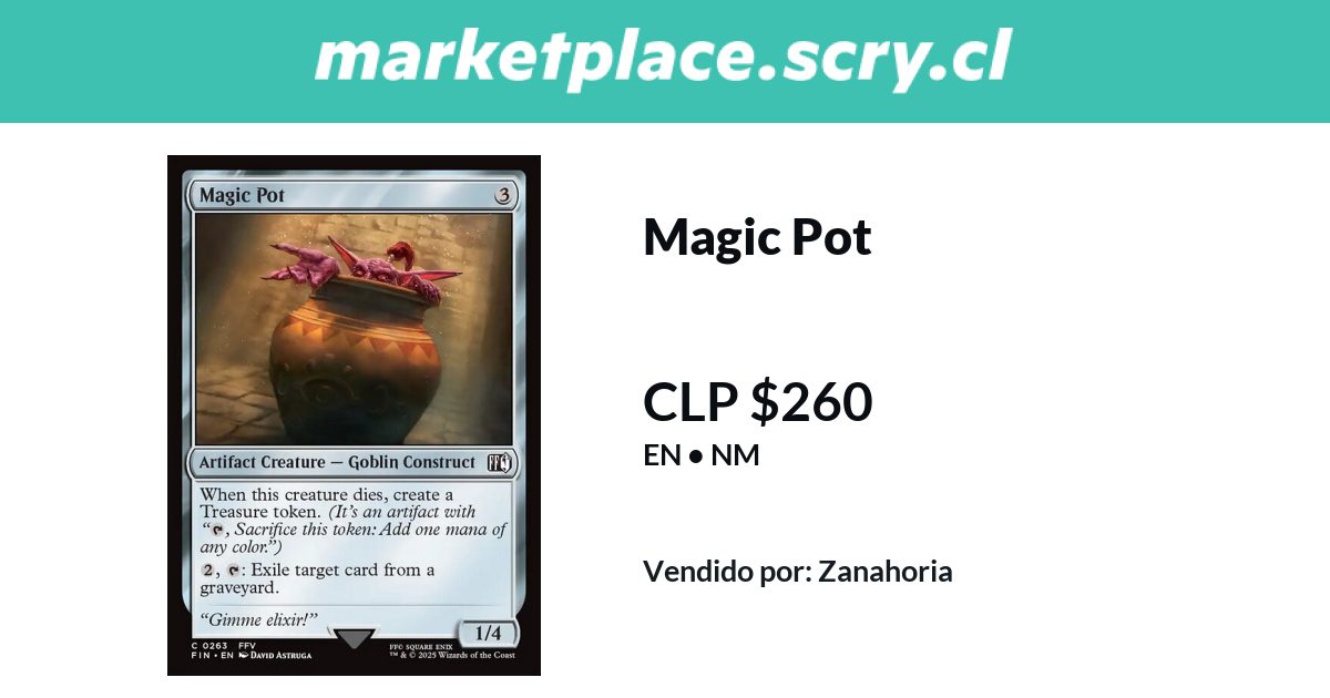 Magic Pot | 260 CLP en Marketplace Scry