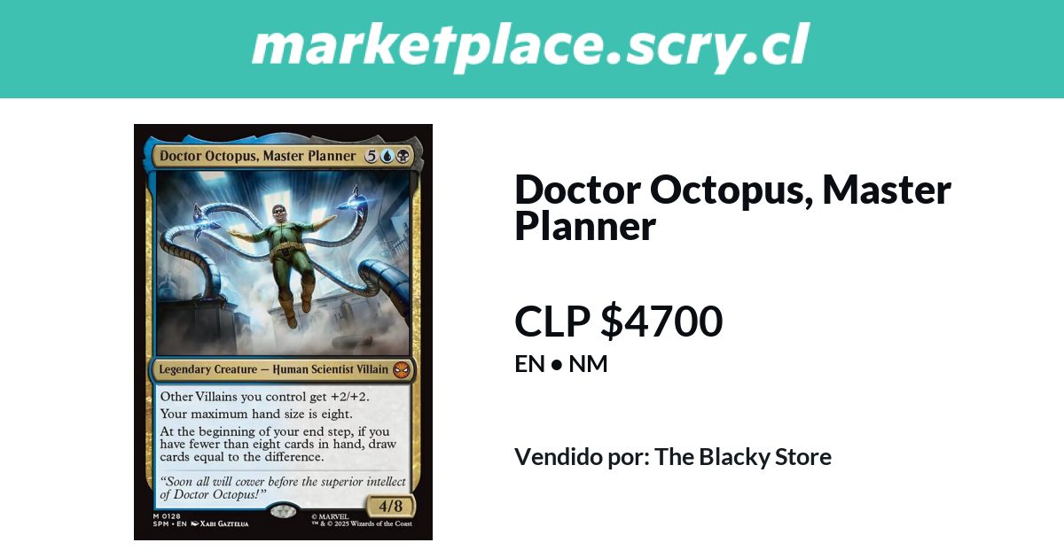 Doctor Octopus, Master Planner | 4.700 CLP en Marketplace Scry
