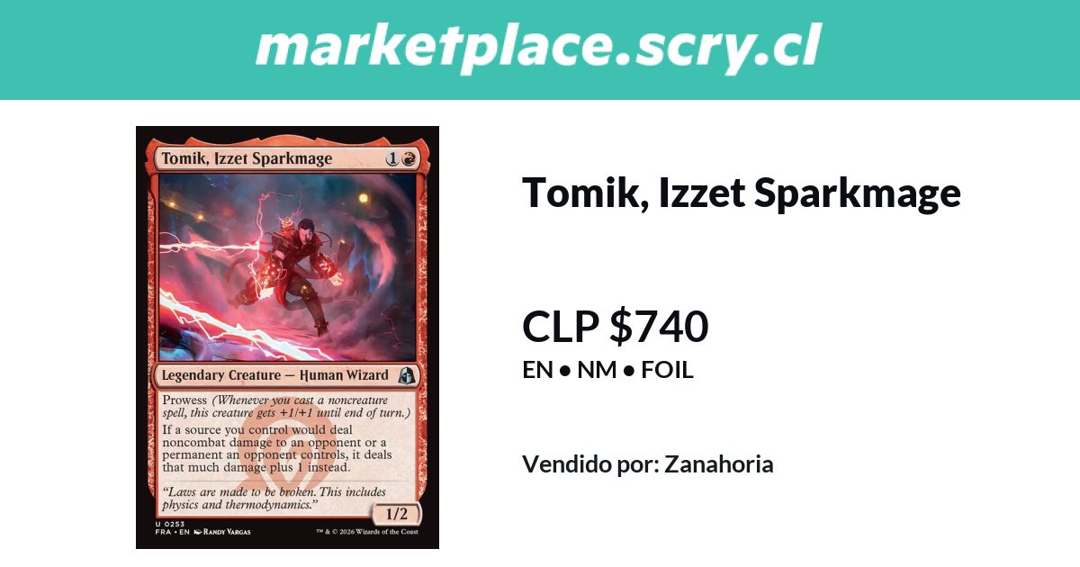Tomik, Izzet Sparkmage | 740 CLP en Marketplace Scry