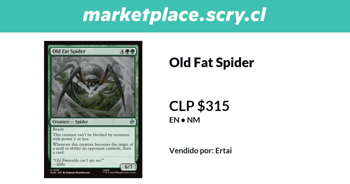 Old Fat Spider | 315 CLP en Marketplace Scry