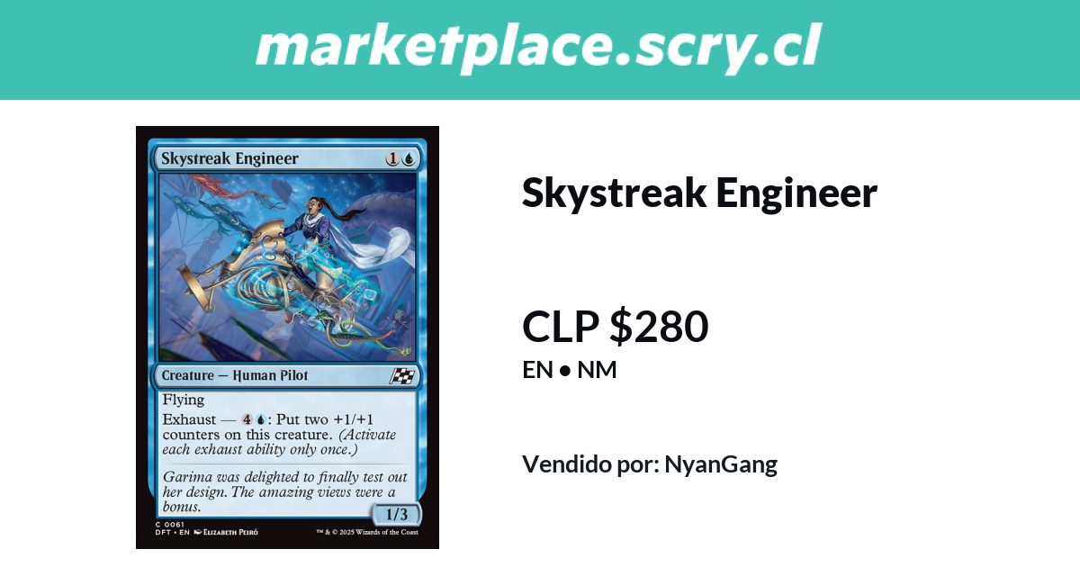 Sc7ry Developer Skystreak Engineer | Disponible en Marketplace Scry