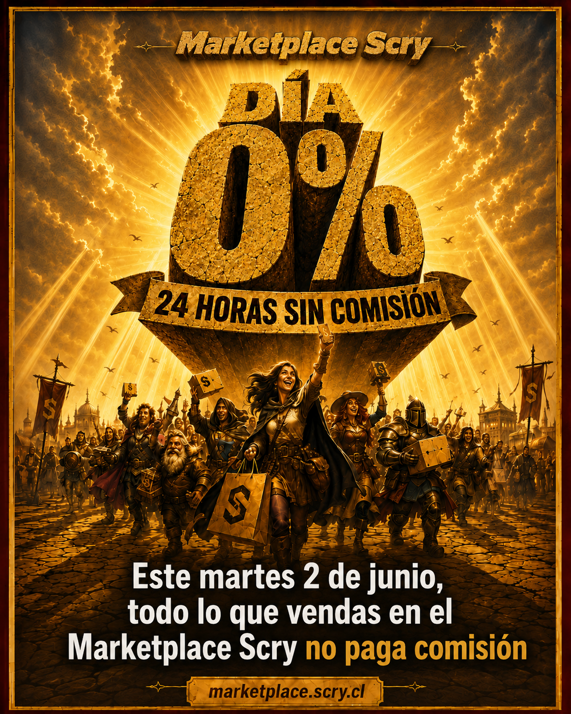 Afiche Día 0% Marketplace Scry