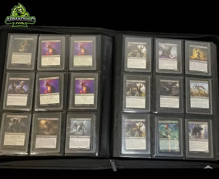 9 Slot PREMIUM Top Loader Binder Eco Cuero - Armadillo TCG